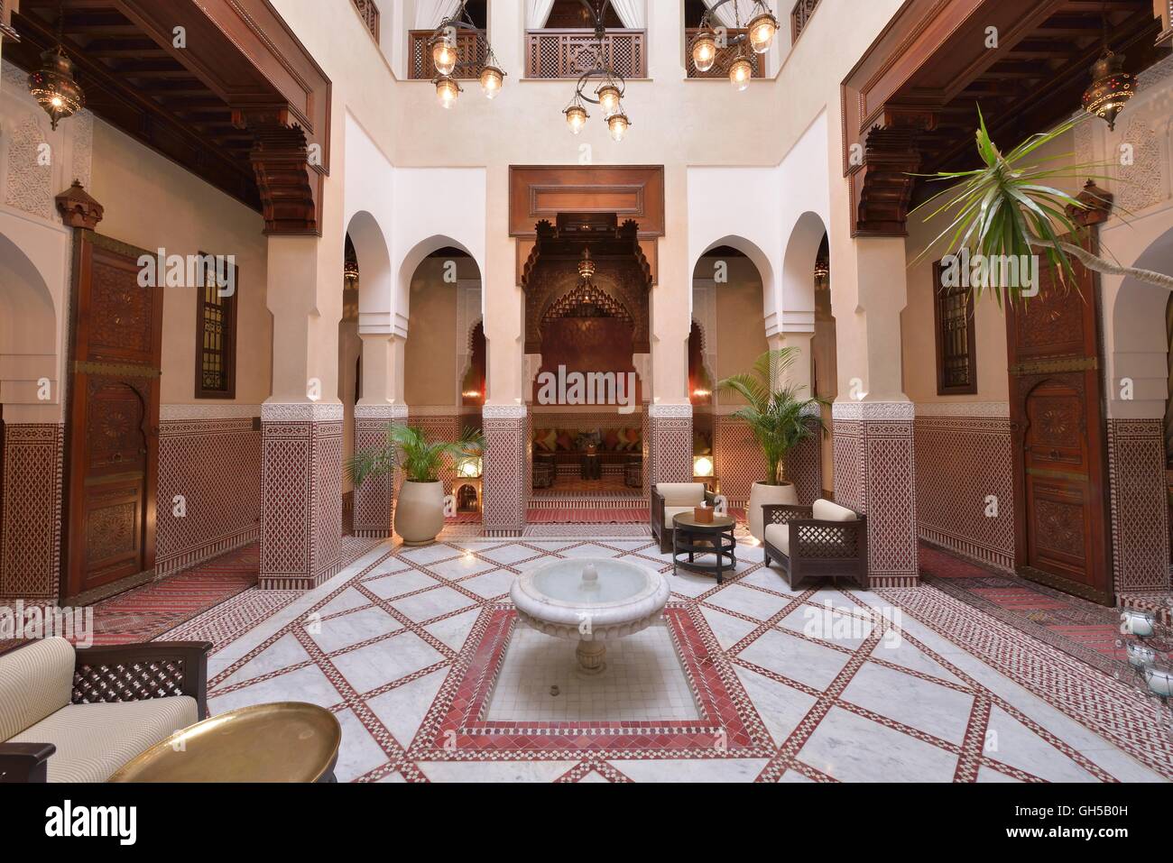 geography / travel, Morocco, Royal Hotel Mansour, Marrakech, region Marrakesh-Tensift-El Haouz, Africa, Additional-Rights-Clearance-Info-Not-Available Stock Photo