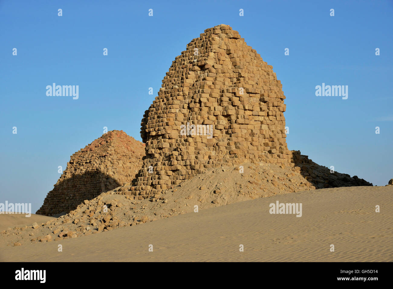 geography / travel, Sudan, pyramid in Nuri, ash-Shamaliyah, Nubia, Additional-Rights-Clearance-Info-Not-Available Stock Photo
