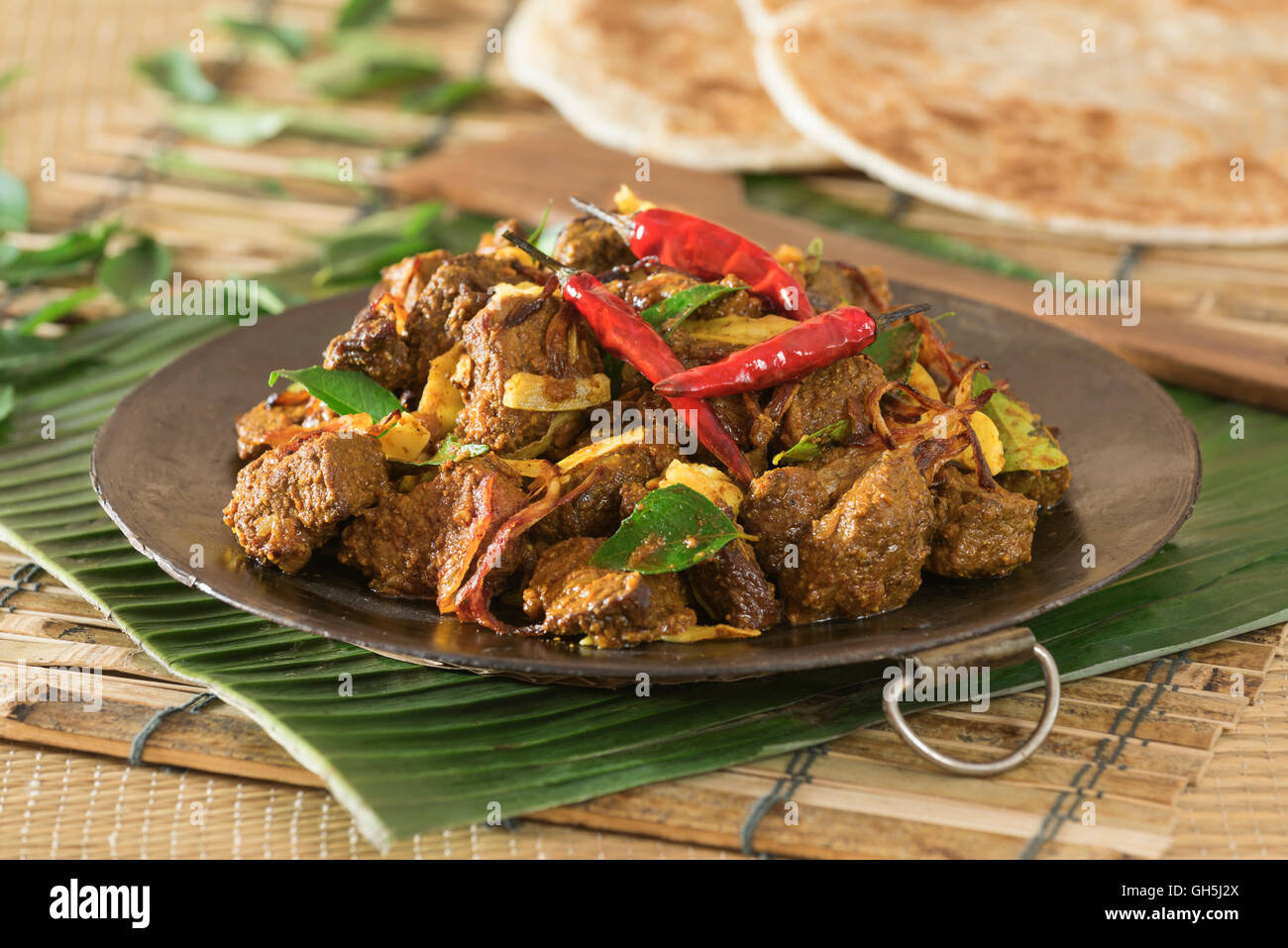 Kerala beef fry. Beef Ularthiyathu. India Food Stock Photo Alamy