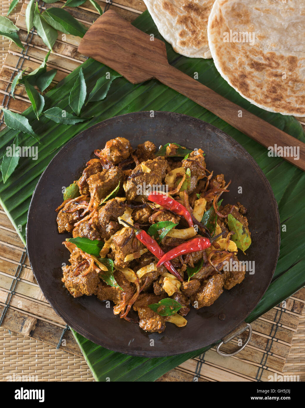 Kerala beef fry. Beef Ularthiyathu. India Food Stock Photo Alamy