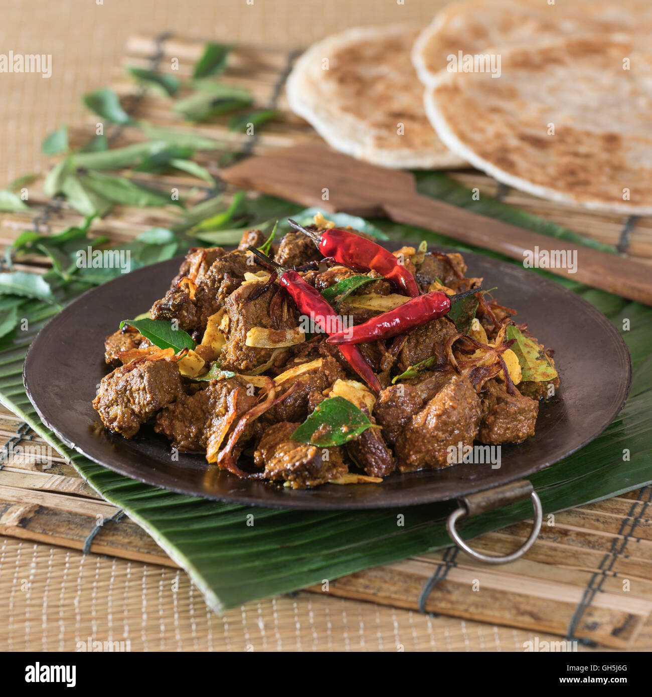 Kerala beef fry. Beef Ularthiyathu. India Food Stock Photo Alamy