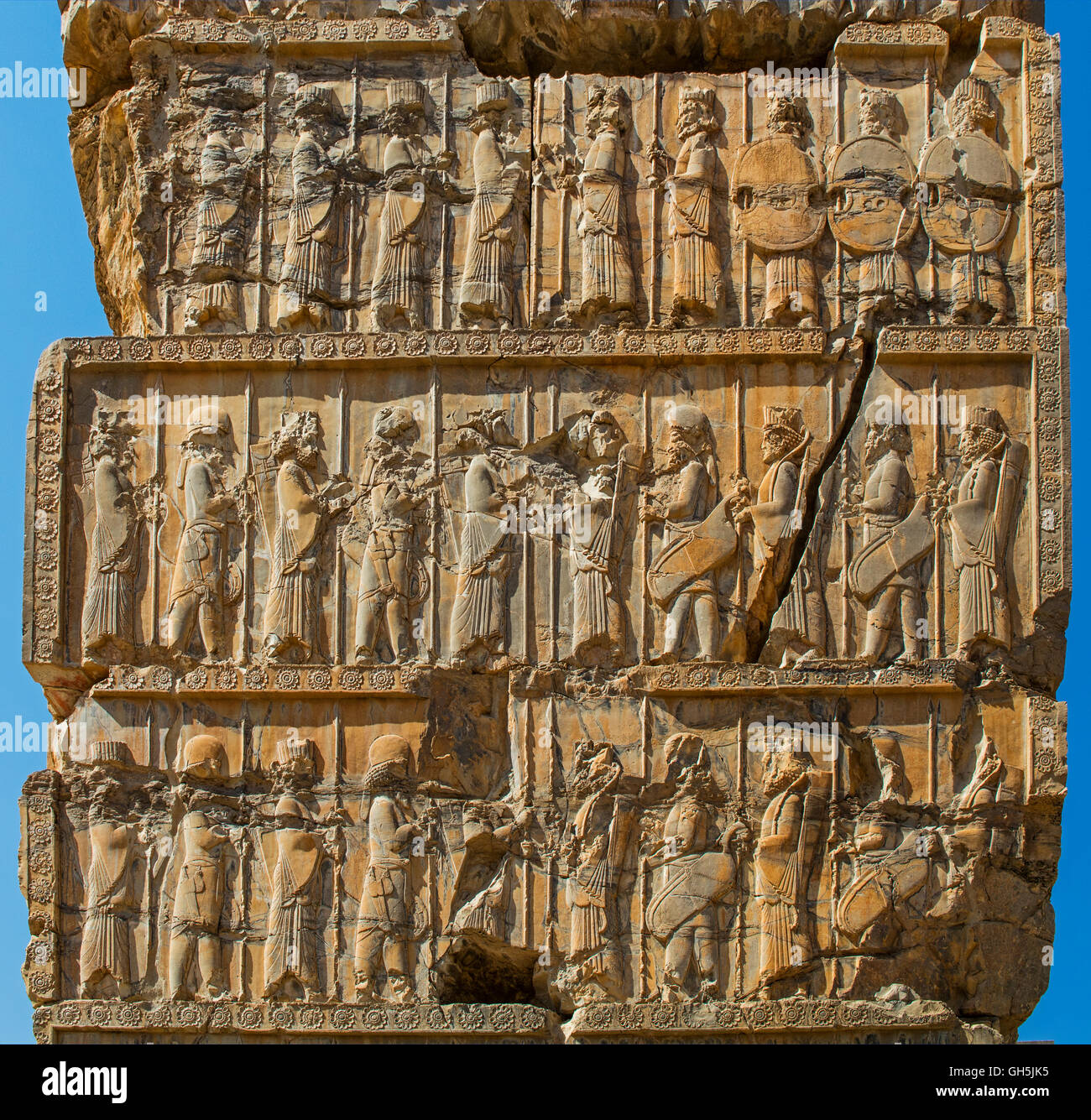 geography / travel, Iran, Persepolis, former capital of the Achaemenids, founded by king Darius I, 520 BC, throne room, relief with audience scene, Additional-Rights-Clearance-Info-Not-Available Stock Photo
