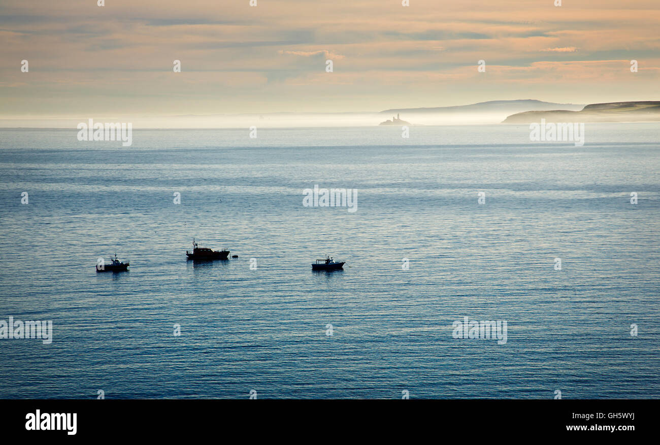 Carbis Bay looking to Godrevy point, St. Ives, Cornwall Stock Photo