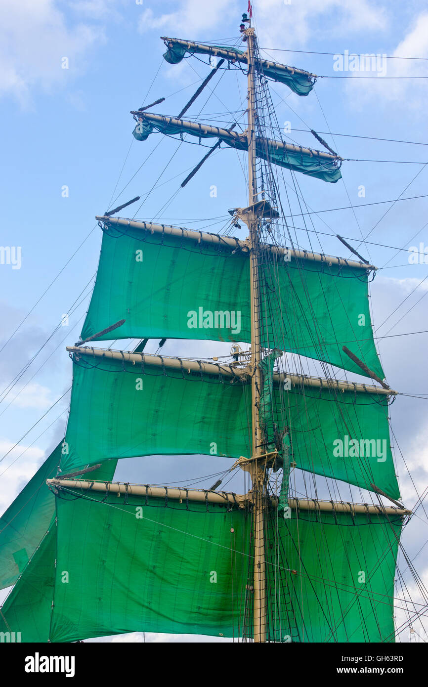 The Alexander von Humboldt, a German sailing ship built in 1906, off