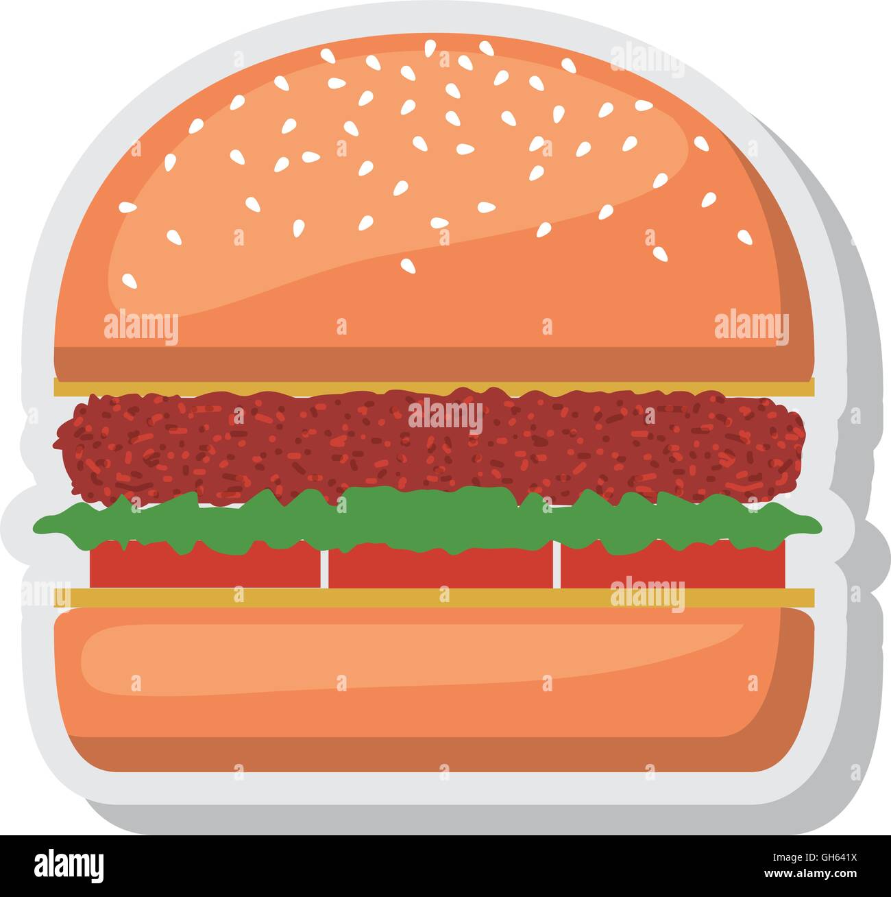 hamburger fast food icon Stock Vector Image & Art - Alamy