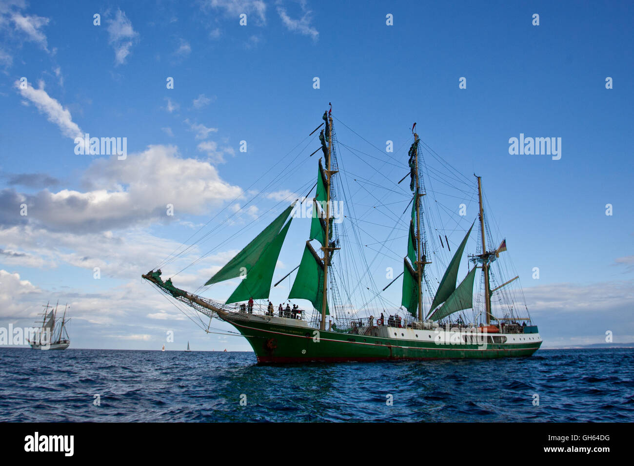 The Alexander von Humboldt, a German sailing ship built in 1906, off