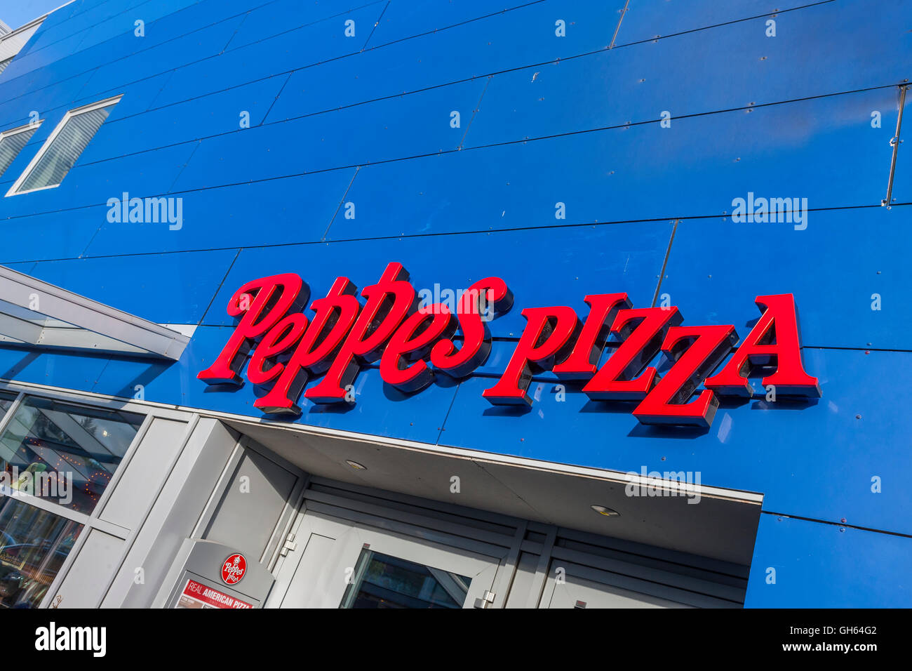 Pepes Pizza, Leknes, Lofoten Islands. Norway food and drink Stock Photo