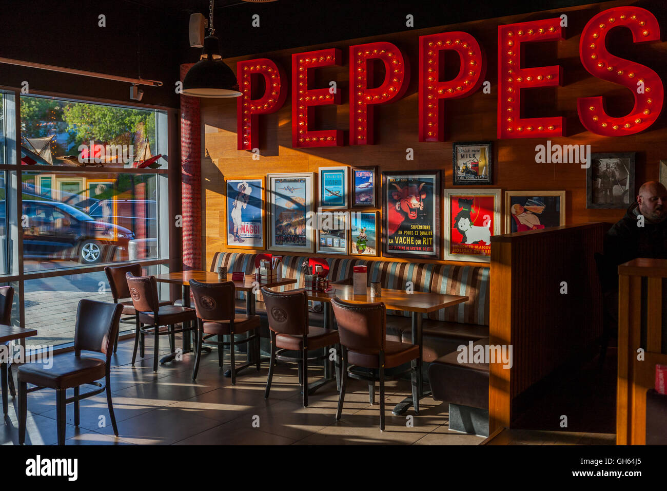 Pepes Pizza, Leknes, Lofoten Islands. Norway food and drink Stock Photo