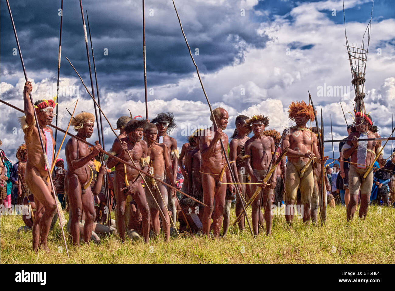 Baliem Valley tribes Stock Photo