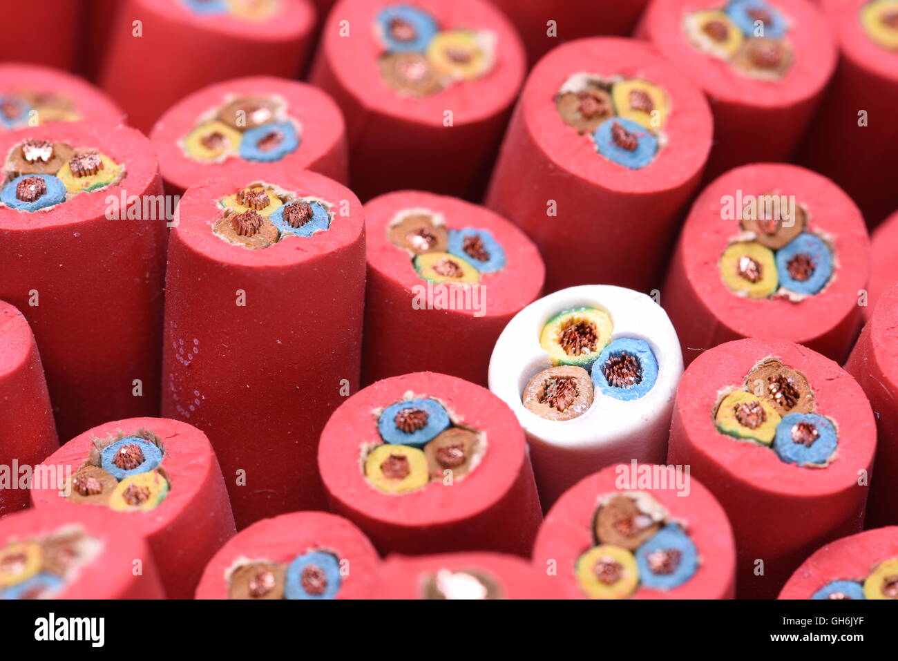 Group of electric cables closeup Stock Photo Alamy