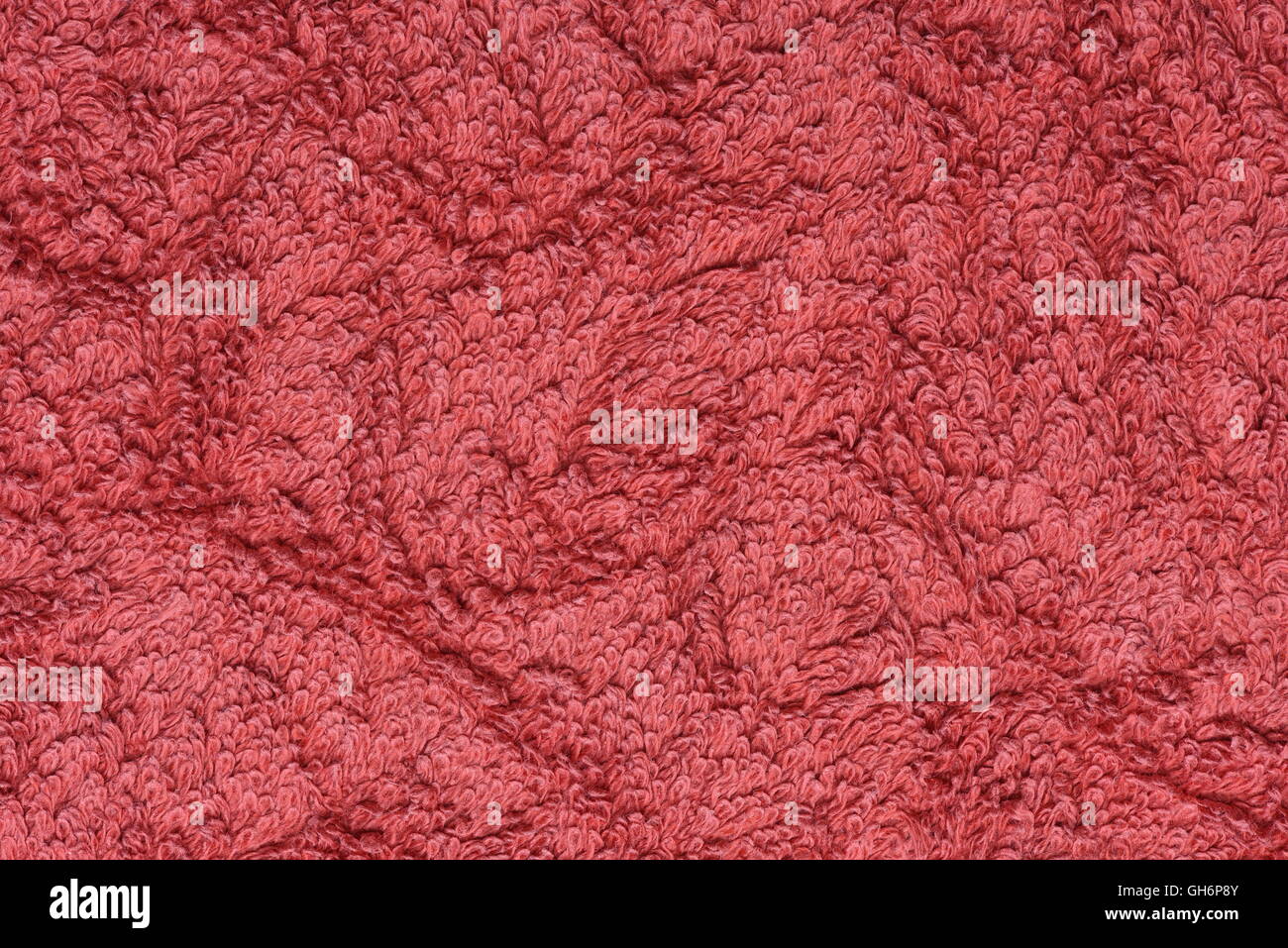 Red towel closeup as background Stock Photo