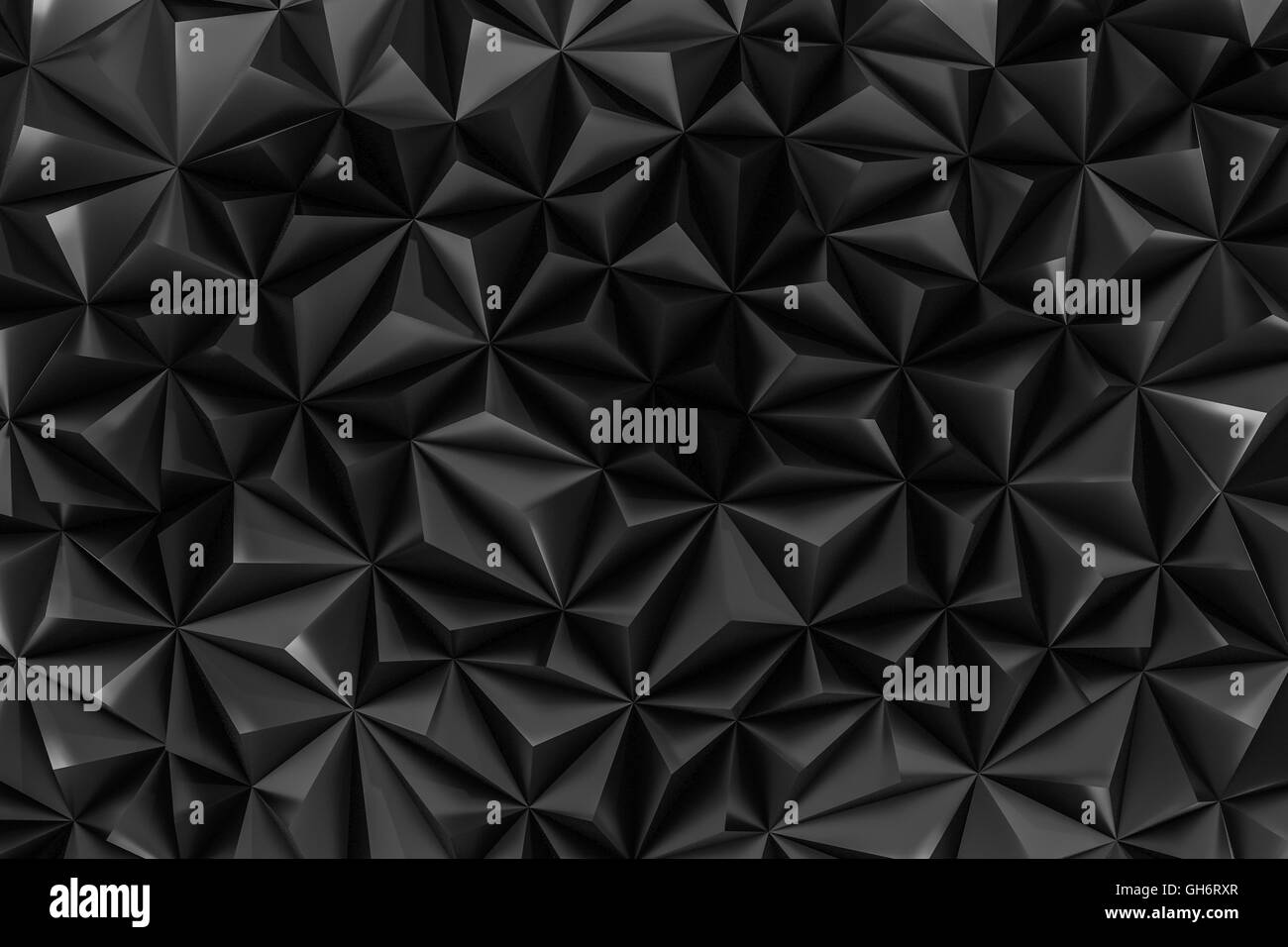 Abstract black low poly background with copy space 3d render Stock ...
