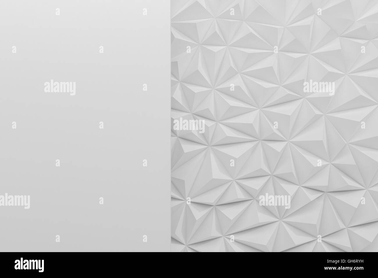 Abstract white low poly background with copy space 3d render Stock ...