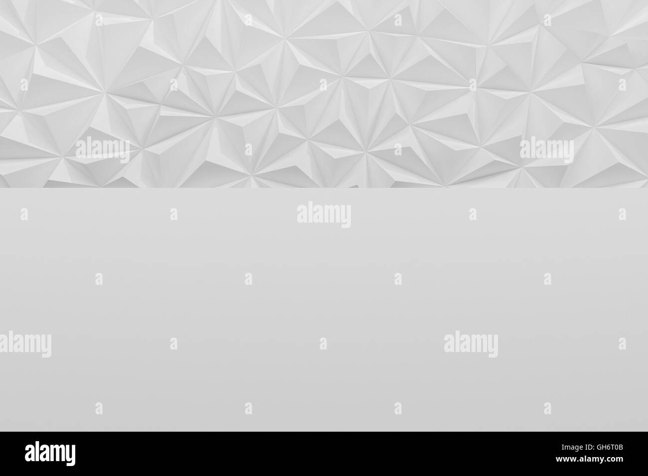 Abstract white low poly background with copy space 3d render Stock ...