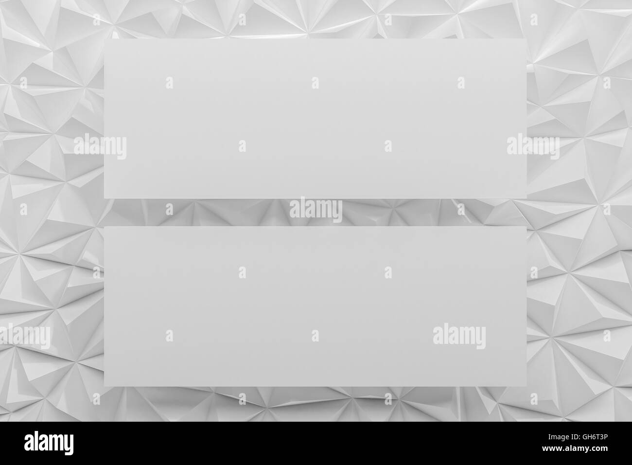 Abstract white low poly background with copy space 3d render Stock ...