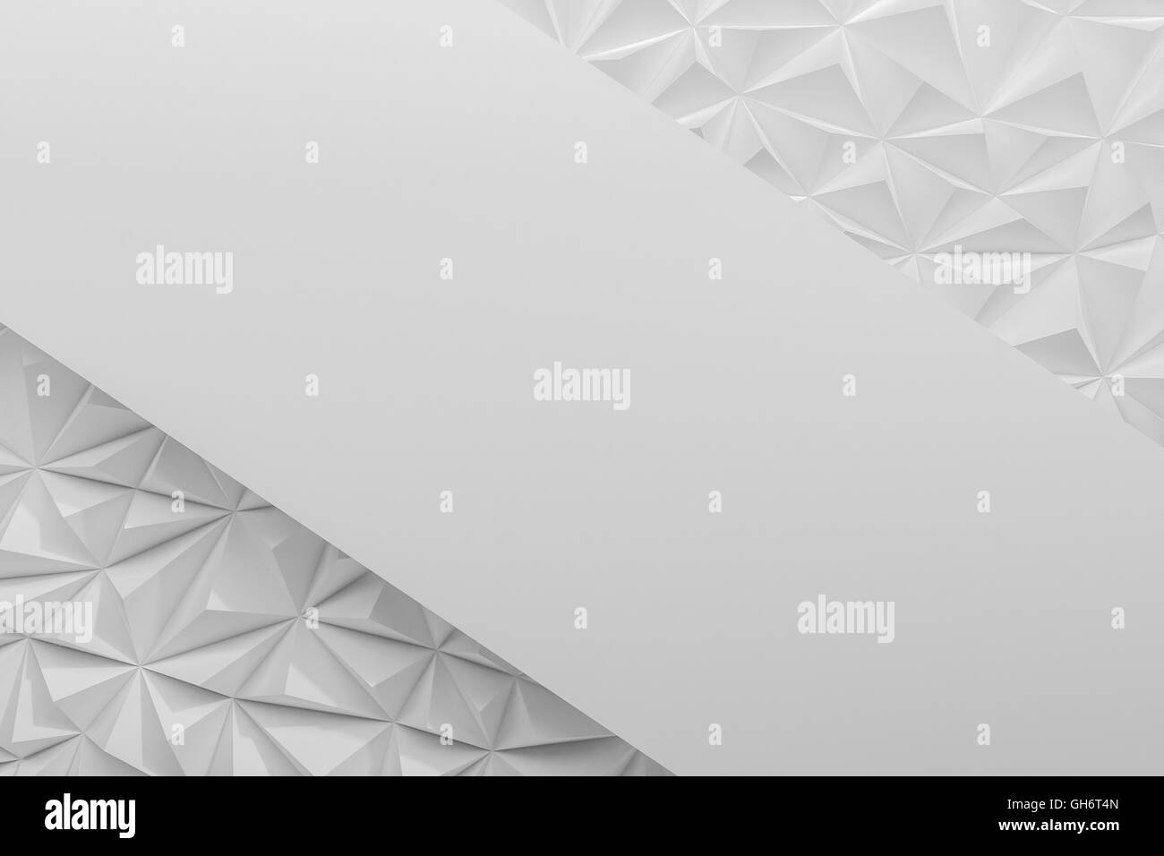 Abstract white low poly background with copy space 3d render Stock ...