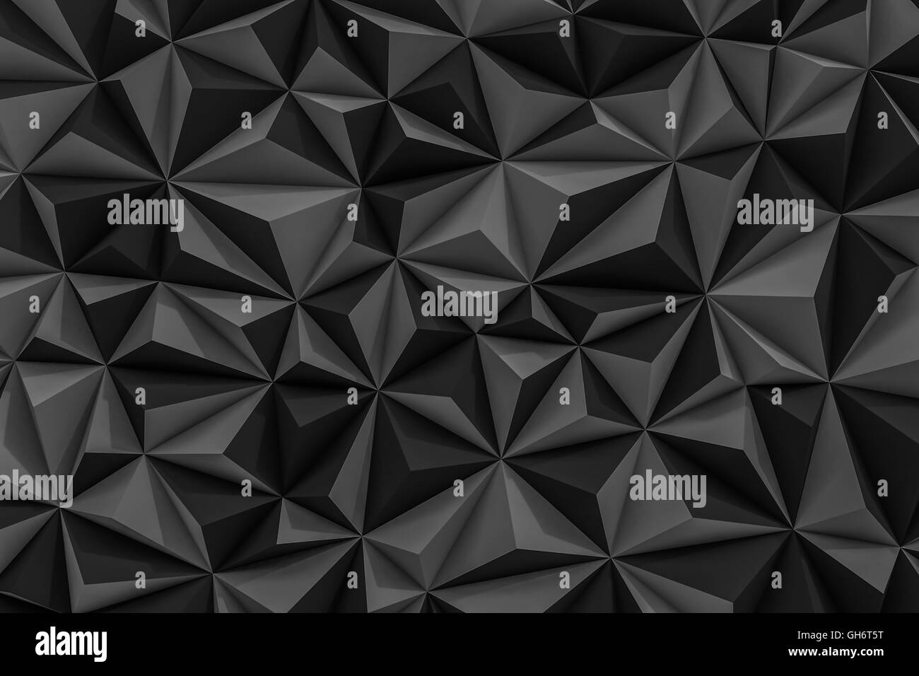 Abstract black low poly background with copy space 3d render Stock ...