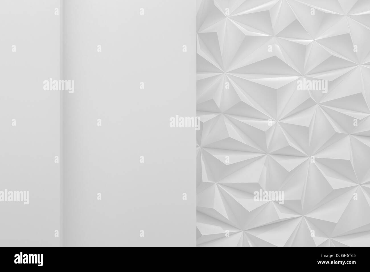 Abstract white low poly background with copy space 3d render Stock ...