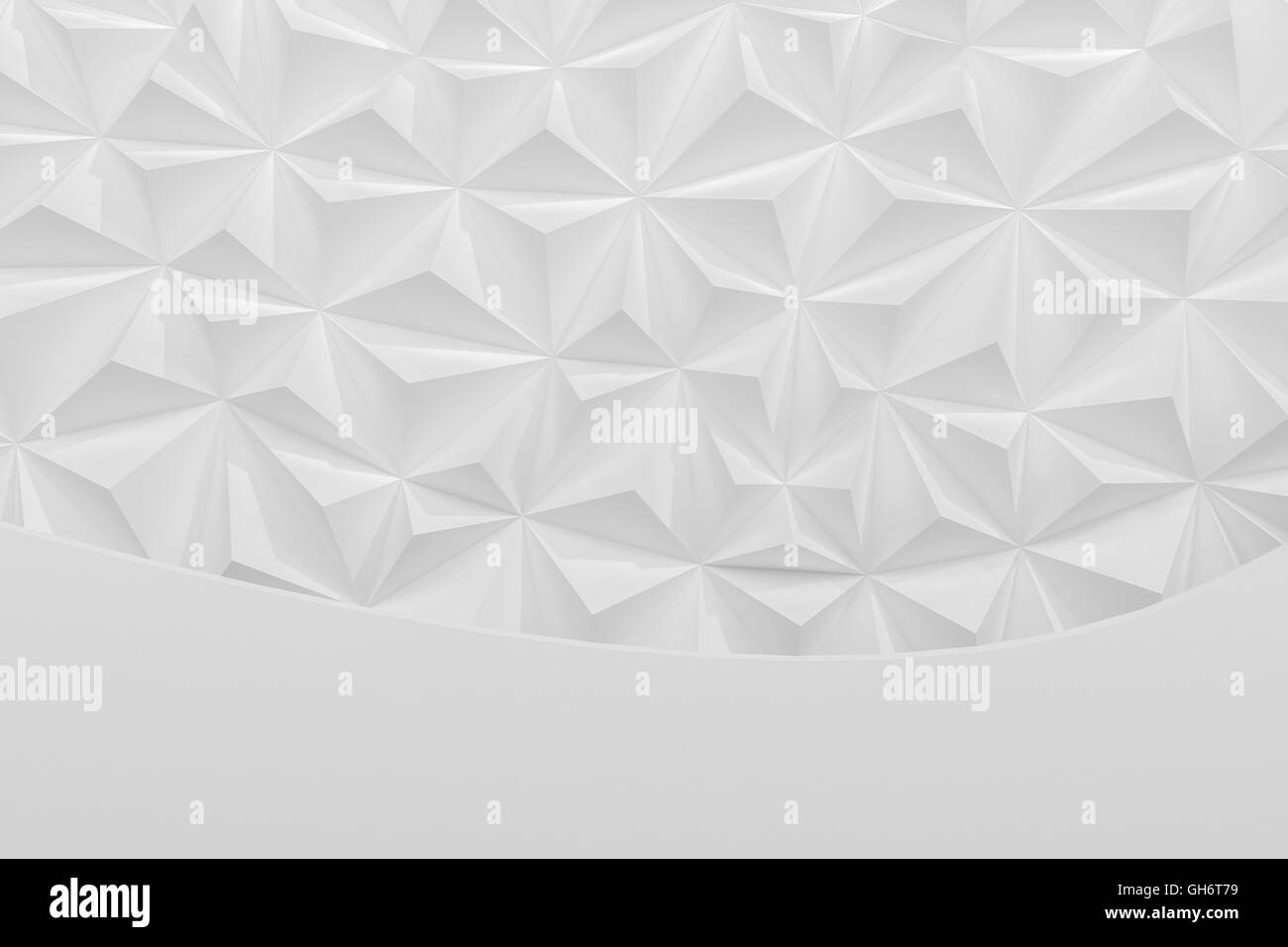 Abstract white low poly background with copy space 3d render Stock ...