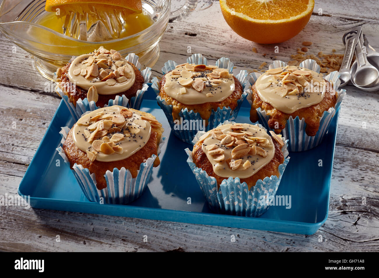 Almond muffins Stock Photo