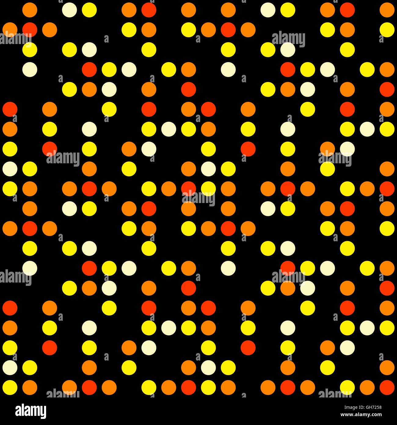 Abstract seamless pattern. Colorful dots over black background. Vector ...