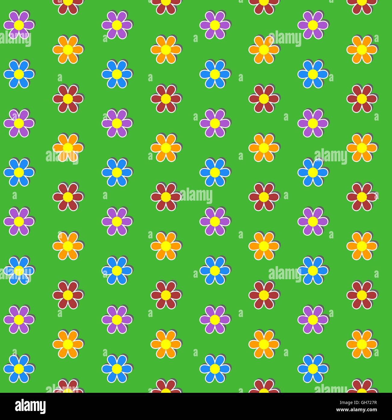 Seamless pattern. Colorful flower background. Vector Illustration Stock
