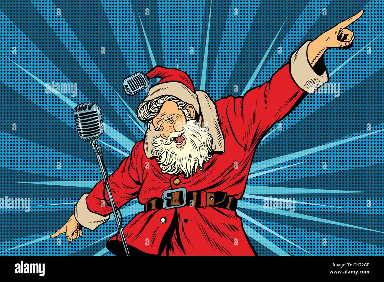 Santa Claus superstar singer on stage Stock Vector Image & Art - Alamy Santa Claus superstar singer on stage Stock Vector Image & Art - Alamy