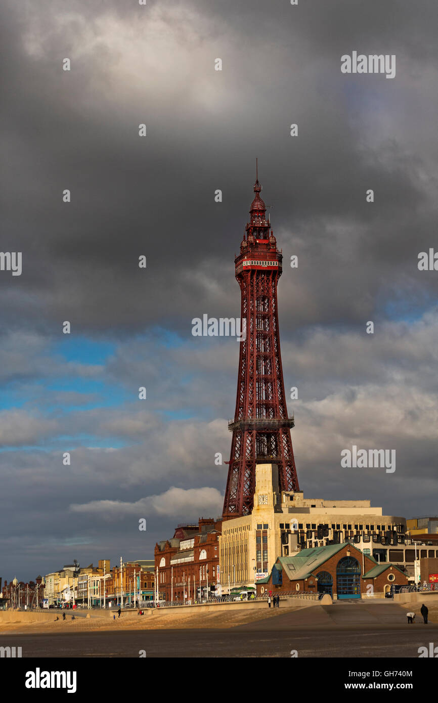 A beautiful afternoon in Blackpool, England. Stock Photo