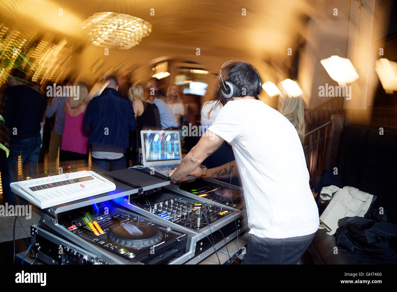 DJ in club Stock Photo