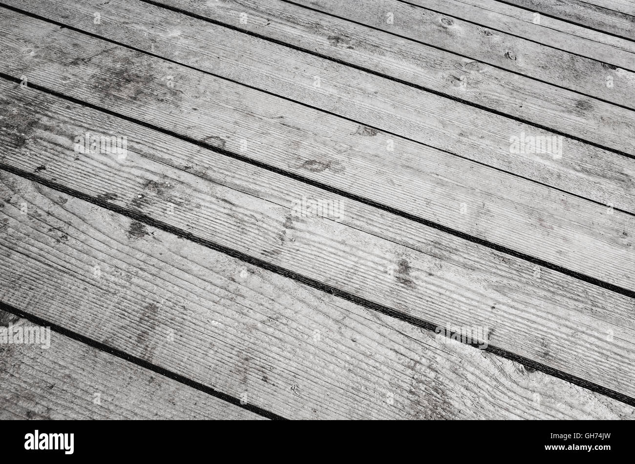 Old gray wooden floor, detailed background photo texture Stock Photo