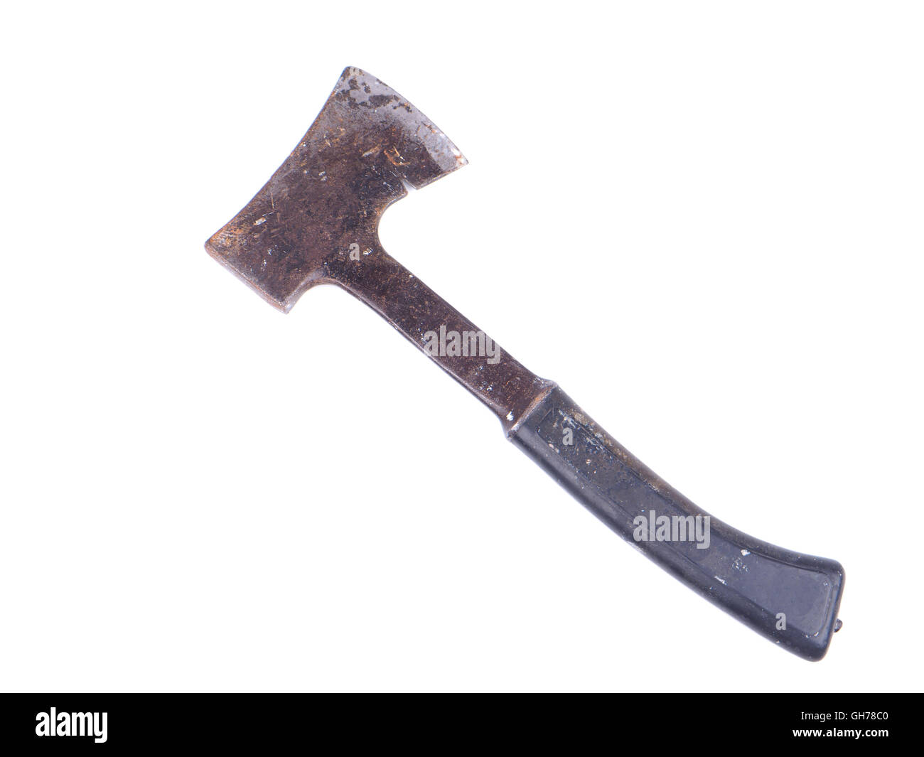 old ax on a white background Stock Photo - Alamy