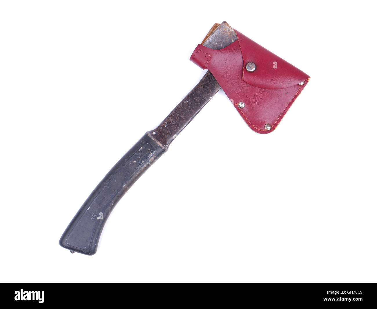old ax on a white background Stock Photo - Alamy