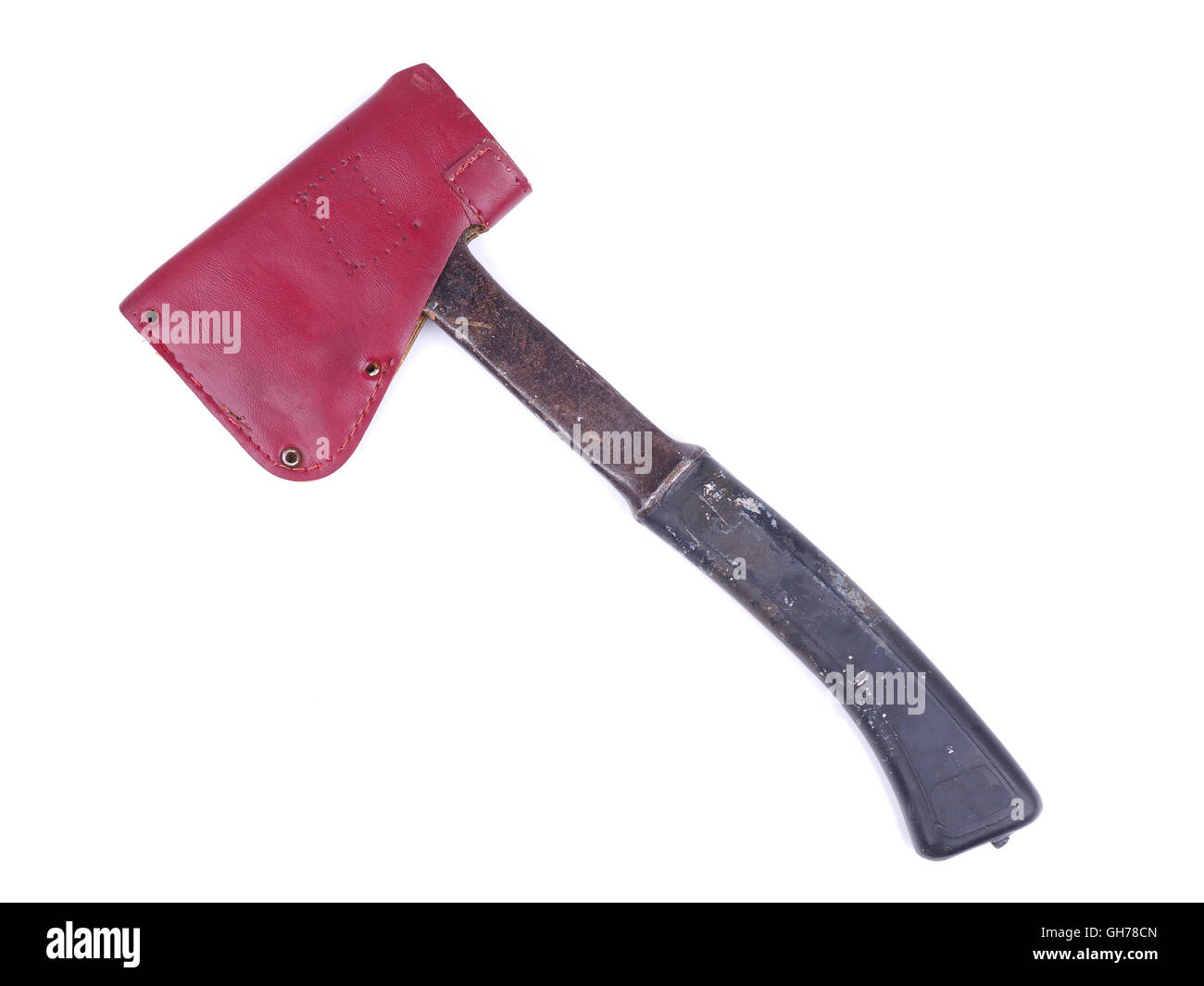 old ax on a white background Stock Photo - Alamy