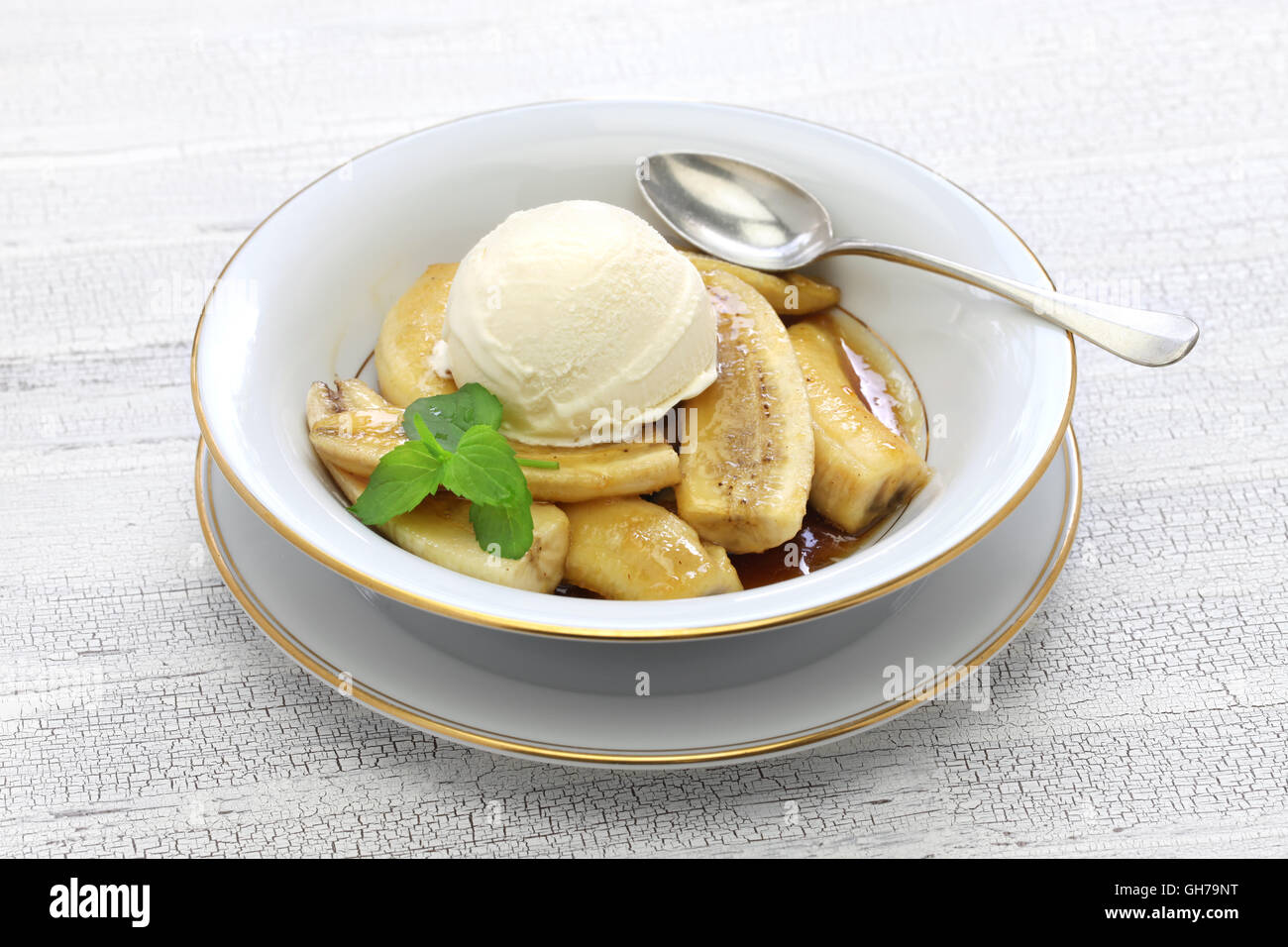 bananas foster, classic american dessert Stock Photo Alamy