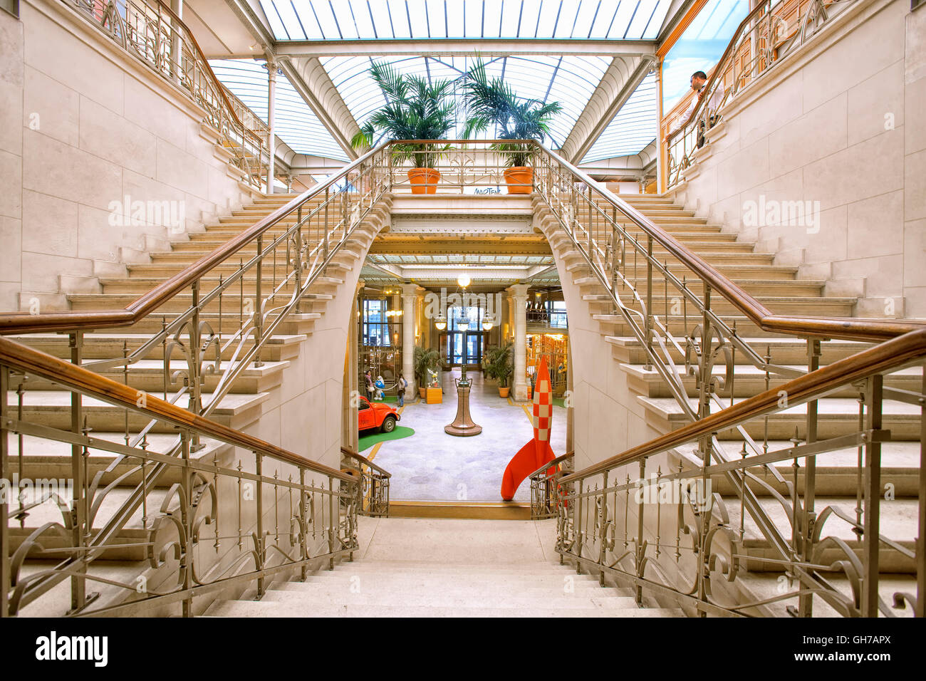 Interior of Museum of Comic Strip Art in Brussels, Belgium Stock Photo