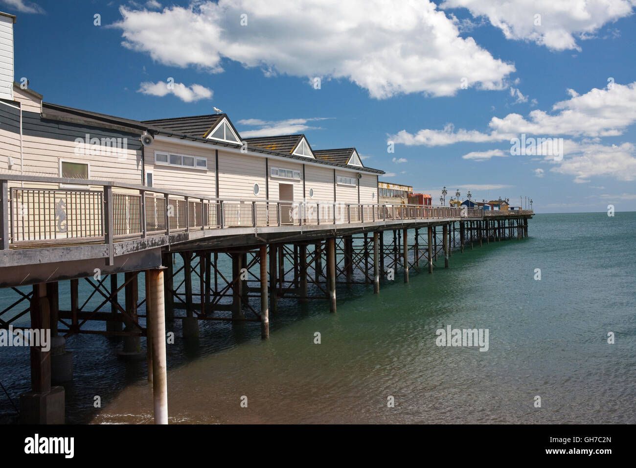 side view of teignmouth pier devon uk Stock Photo