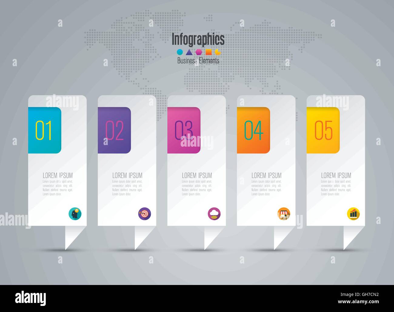 Infographics template vector illustration and business icons Stock ...