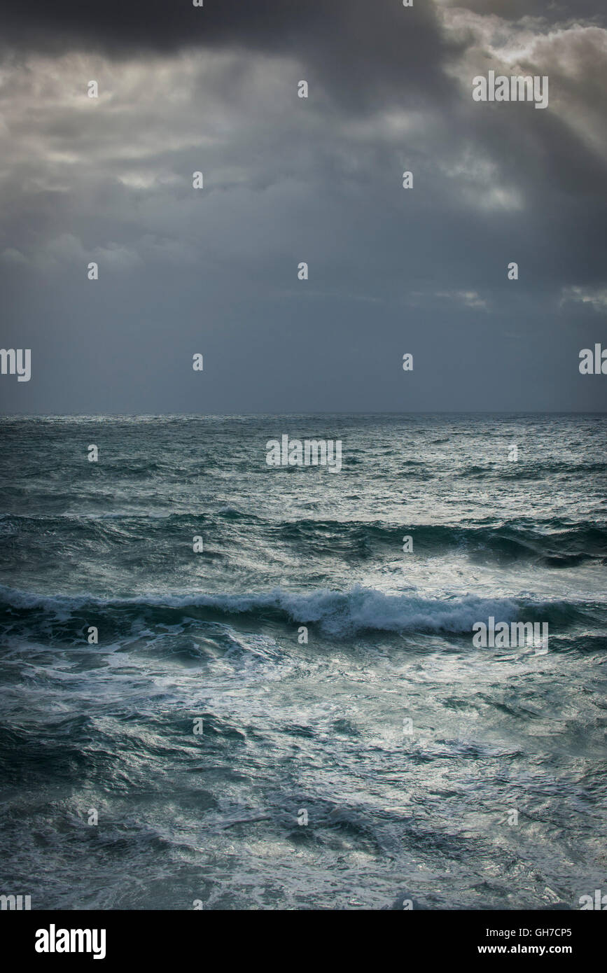 Storm clouds gathering over the Atlantic Ocean Stock Photo - Alamy