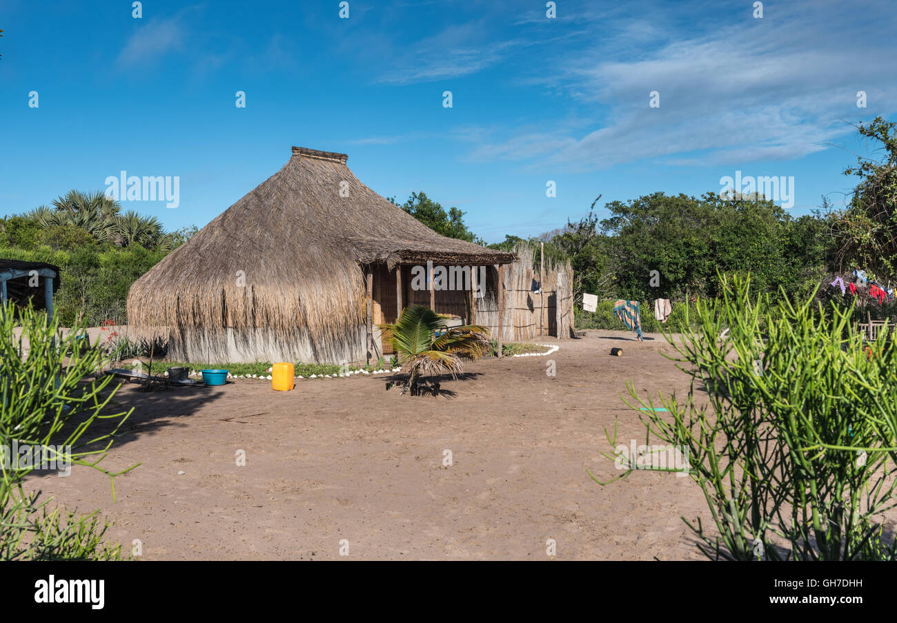 A village on Benguerra Island in The Bazaruto Archipelago off Mozambique Stock Photo