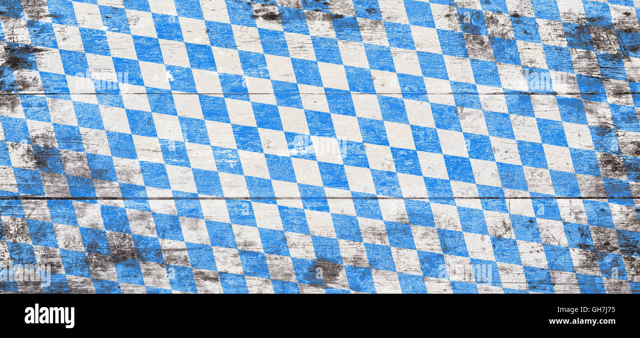 Oktoberfest background with blue and white rhombus pattern Stock Photo