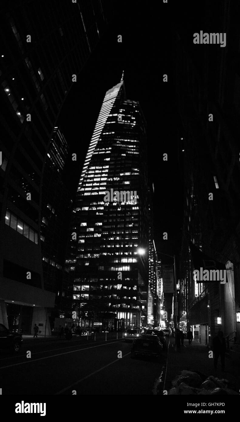 Night view in Manhattan New York City USA Stock Photo