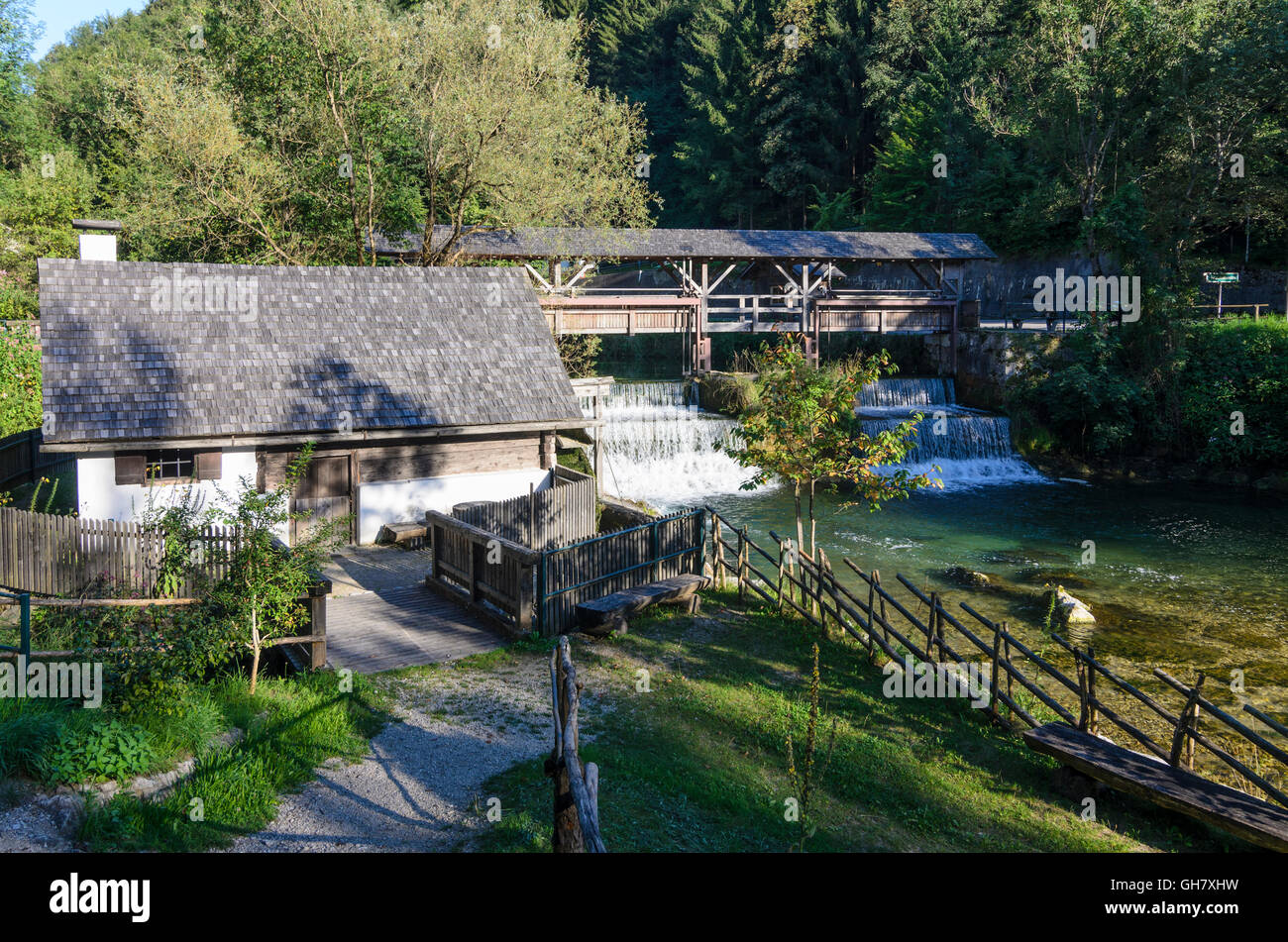 Weyer: open air museum Katzensteiner Watermill at stream Gaflenzbach, Austria, Oberösterreich, Upper Austria, Stock Photo