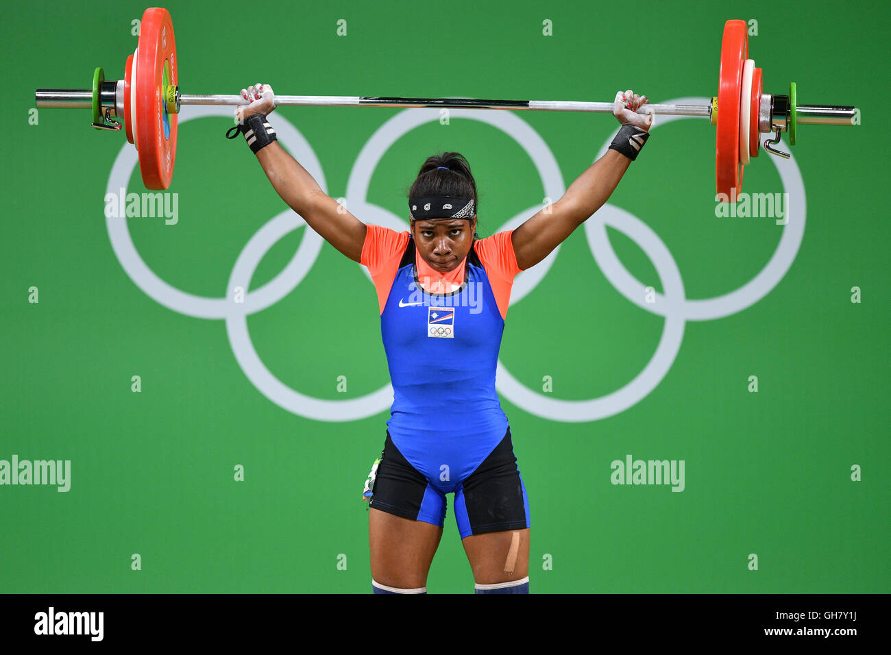 Rio de Janeiro, Brazil. 8th Aug, 2016. Mathlynn Sasser of the Marshall