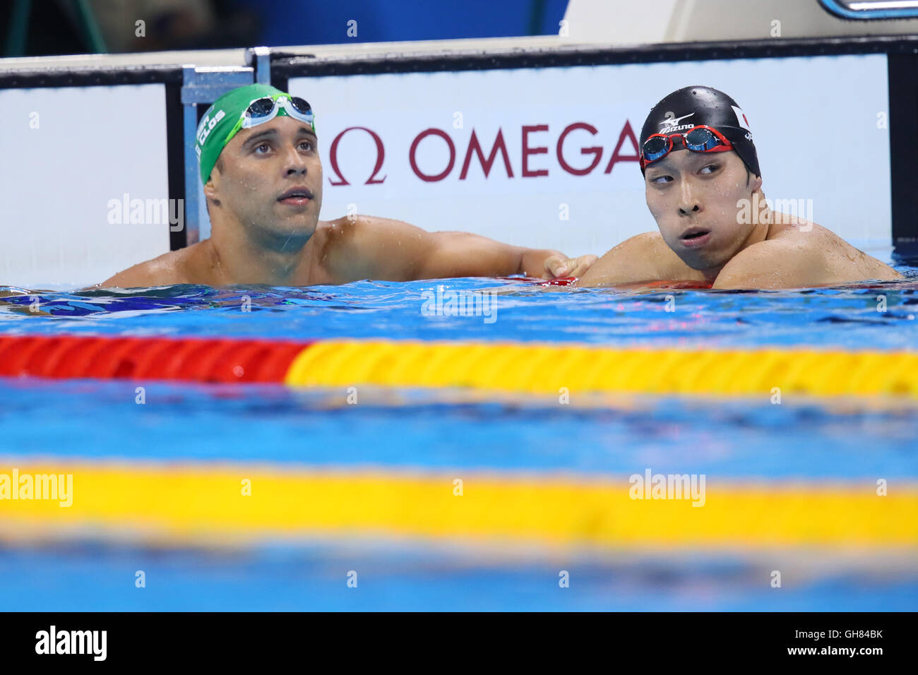 Rio de Janeiro, Brazil. 7th Aug, 2016. (L-R) Le Clos Chad Guy Bertrand ...