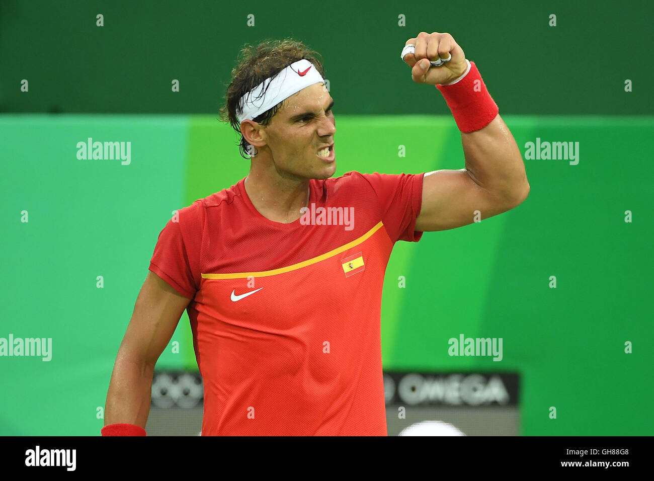 Rio de Janeiro, Brazil. 07th Aug, 2016. Tennis of the Rio 2016 Olympic Games at the Olympic Tennis Centre in Rio de Janeiro, Brazil, 7th August 2016. Rafael Nadal (ESP) © Action Plus Sports/Alamy Live News Stock Photo
