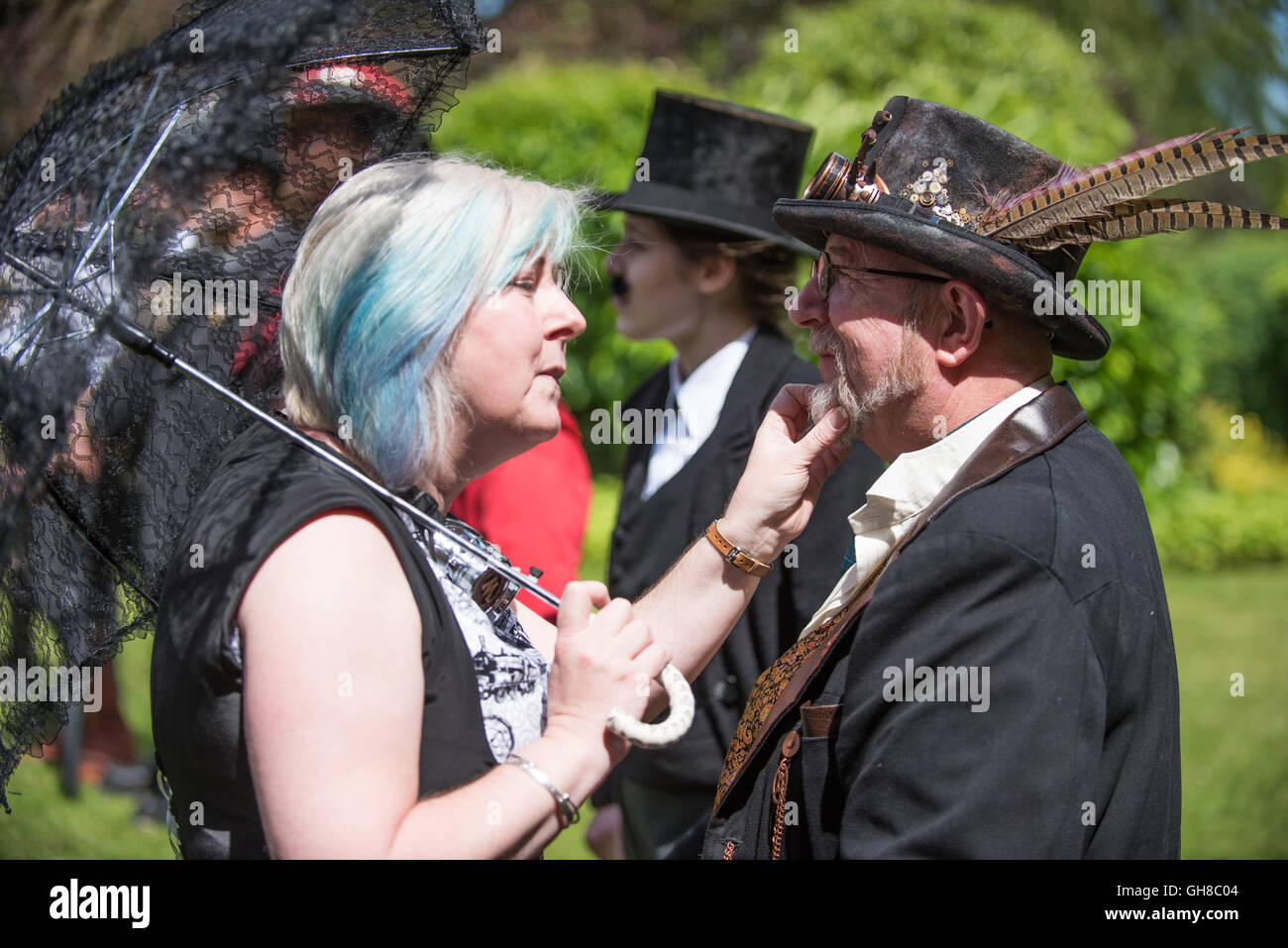 Facial hair competition at papplewick pumping stations steam punk event Stock Photo Alamy