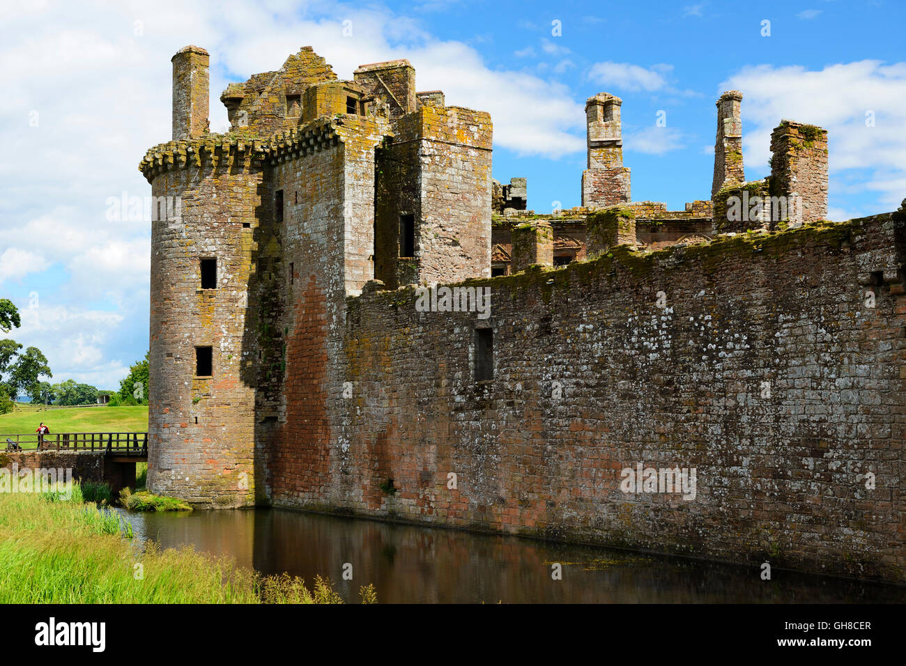 Caerlaverock Castle near Dumfries, Dumfries & Galloway, Scotland Stock Photo