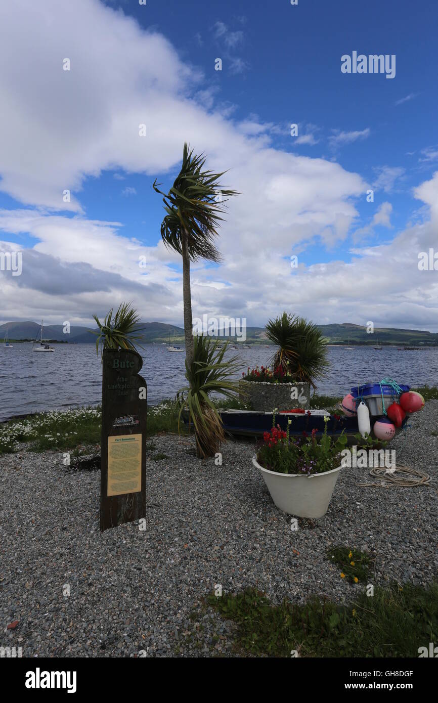 Port Bannatyne Isle of Bute Scotland August 2016 Stock Photo Alamy