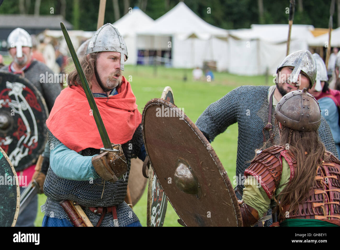 Viking battle reenactment hires stock photography and images Alamy