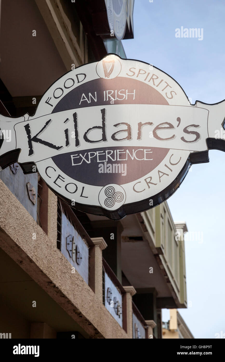 Sign for an Irish pub Kildare's on the island of Aruba Stock Photo Alamy